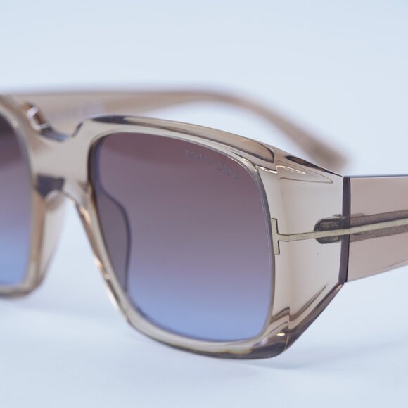 Tom Ford Ryder-02 FT1035 45F Sunglasses Brown Square Frame, Brown Lenses main image 4